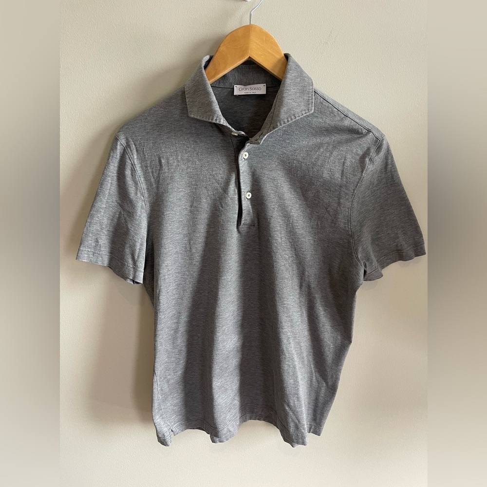 Gran sasso grey cotton Polo Shirt size 52